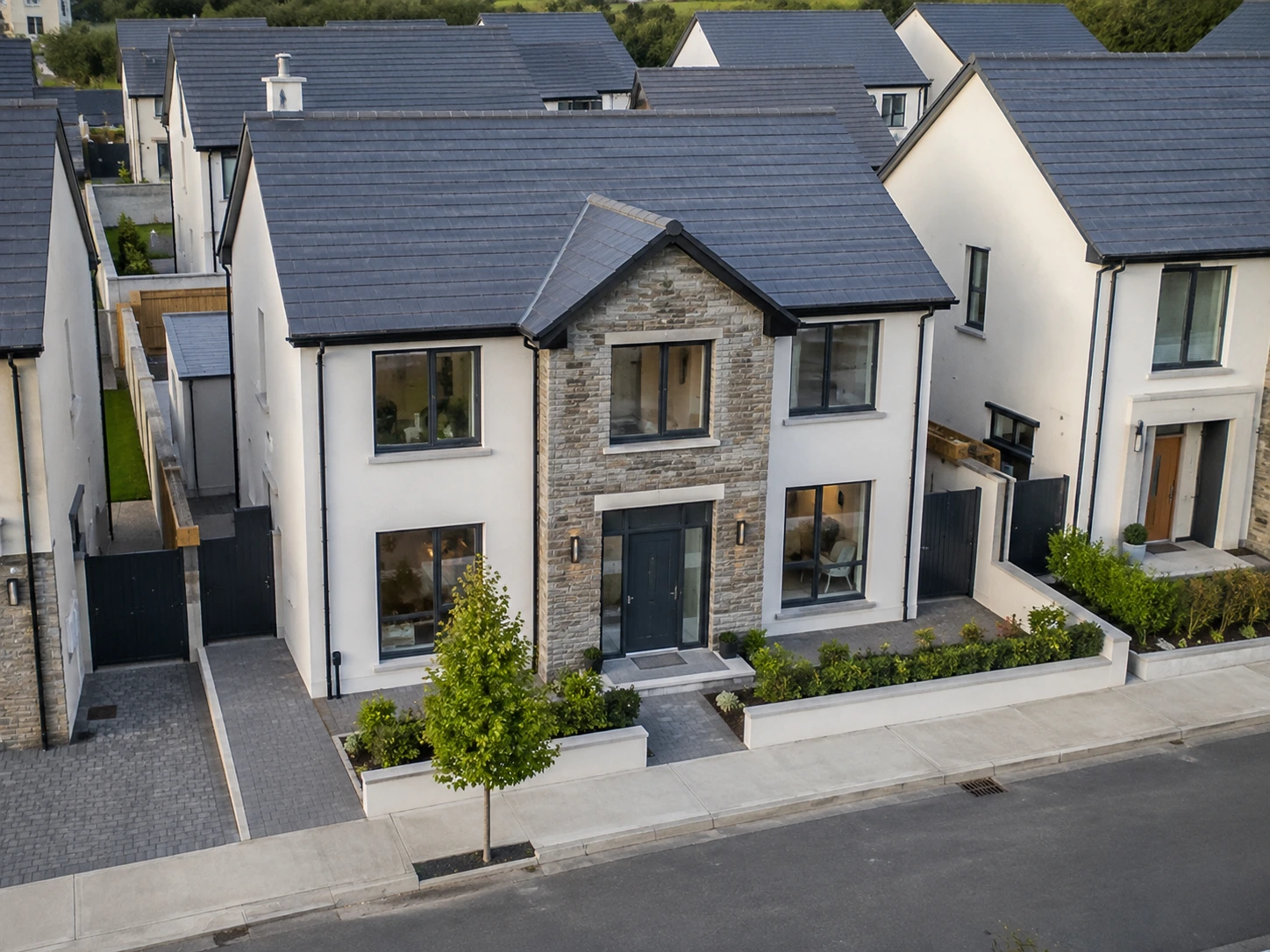 Real Estate and Property Drone Image converted